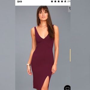 Bodycon dress with side slit